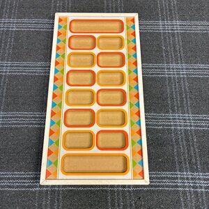Melissa And Doug Wooden Mancala Board Game Toy No Pieces